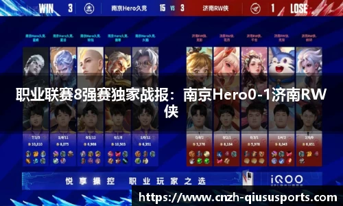 职业联赛8强赛独家战报：南京Hero0-1济南RW侠